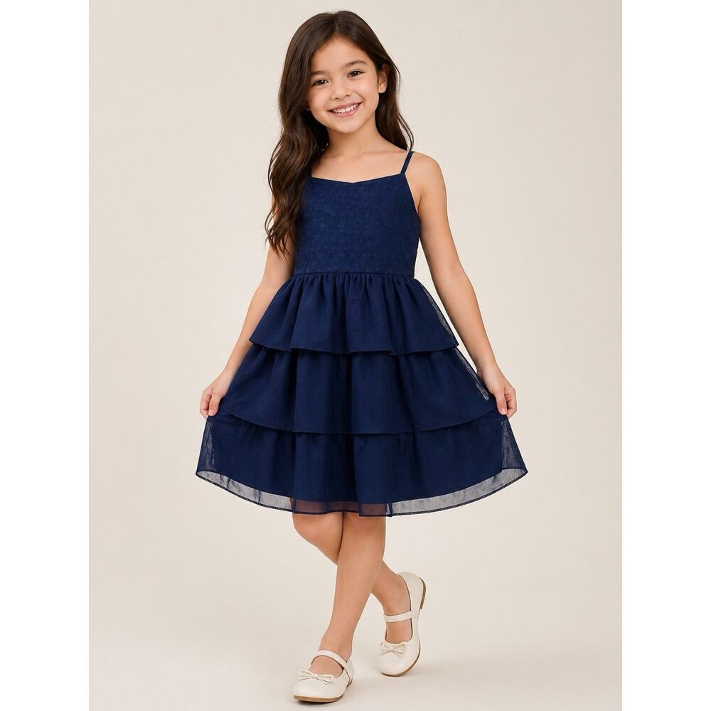 NEW Calvin Klein Girls Marina Blue Dress Size 10 $90